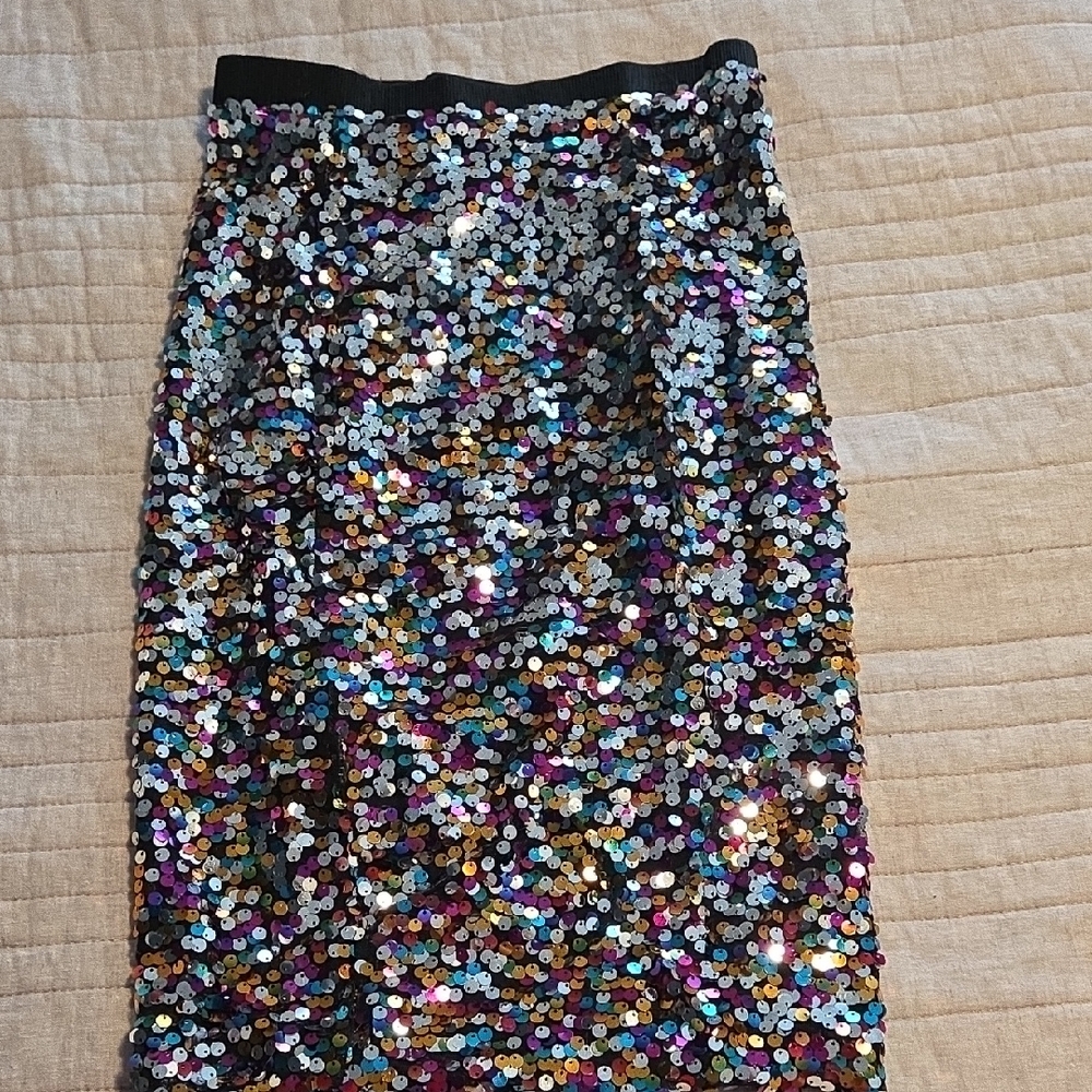 H&M Multicolor Sequin Pencil Skirt